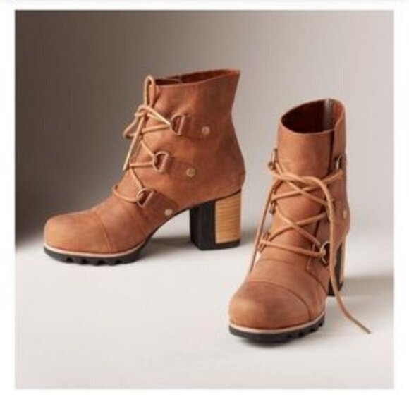 Sorel Addington Lace Up Heeled Booties - Picture 1 of 11